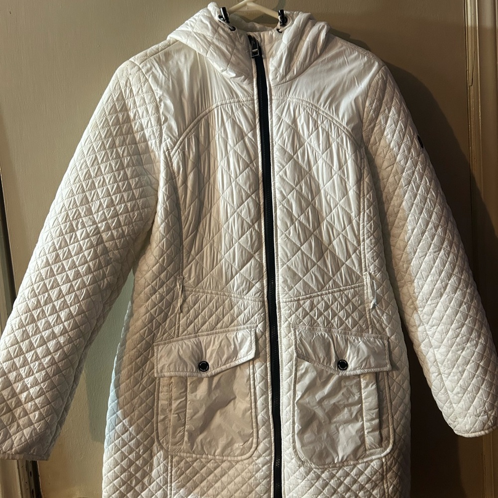 Michael Kors White Quilted Puffer Jacket
